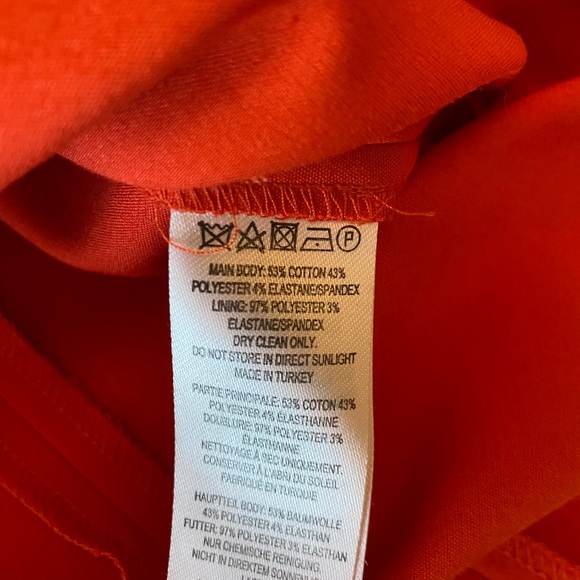 French Connection V-neck orange dress-Size 4 - Picture 5 of 5